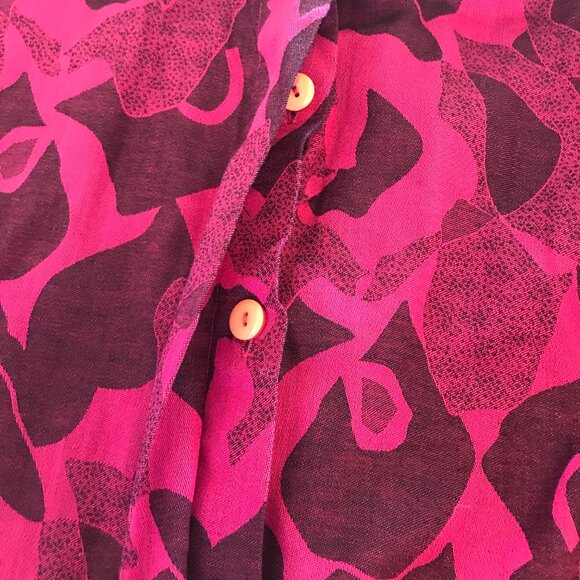 VTG 1980 Bernard Cowan dress women's 5/6 cotton pink/black maxi tiered holiday - Picture 11 of 12